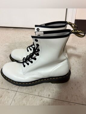 Dr. Martens White and Black Boots